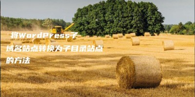 将WordPress子域名站点转换为子目录站点的方法 将WordPress子域名站点转换为子目录站点的方法