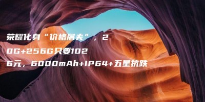 荣耀化身“价格屠夫”,20G+256G只要1026元,6000mAh+IP64+五星抗跌 荣耀化身“价格屠夫”,20G+256G只要1026元,6000mAh+IP64+五星抗跌