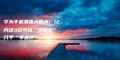 华为手机集体大跳水,12月这3款可以“闭眼买”,几乎“零差评” 华为手机集体大跳水,12月这3款可以“闭眼买”,几乎“零差评”