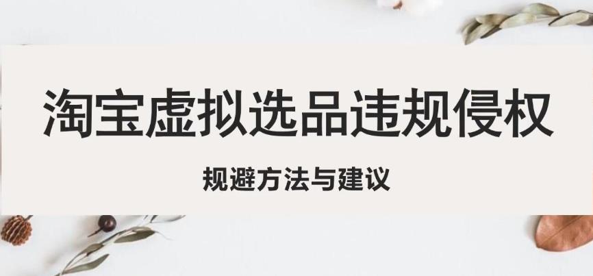 淘宝虚拟违规侵权规避方法与建议，6个部分详细讲解，做虚拟资源必看插图