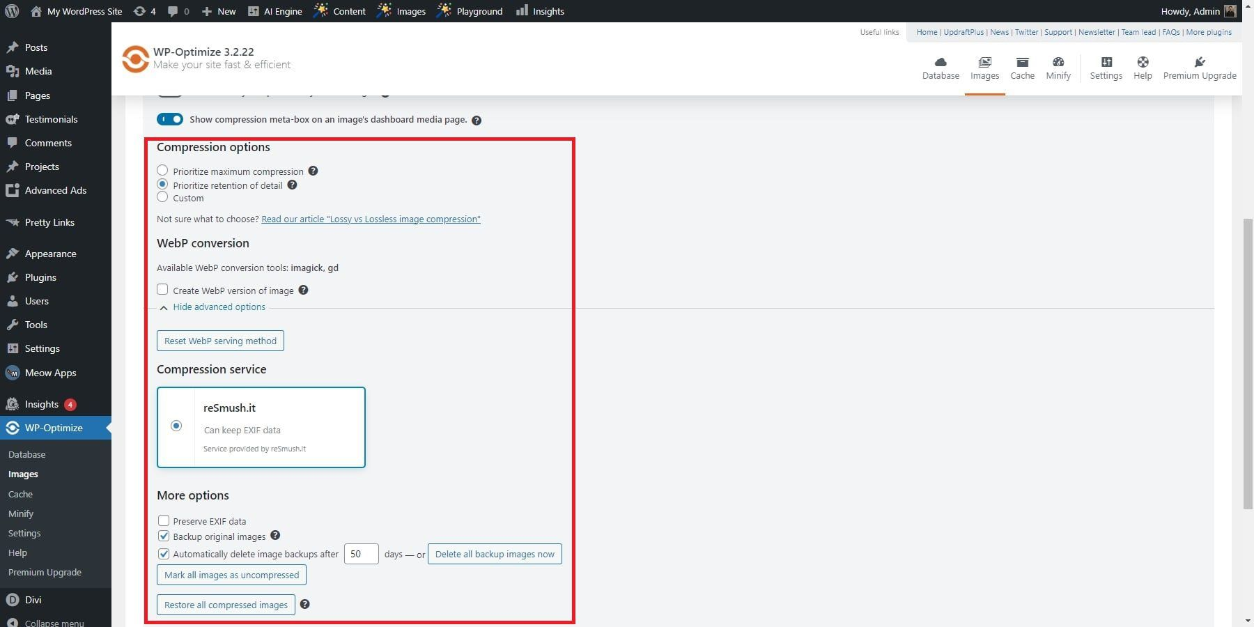 WP-Optimize 数据库插件使用指南 (2024)插图7 WP-Optimize 数据库插件使用指南 (2024)插图7