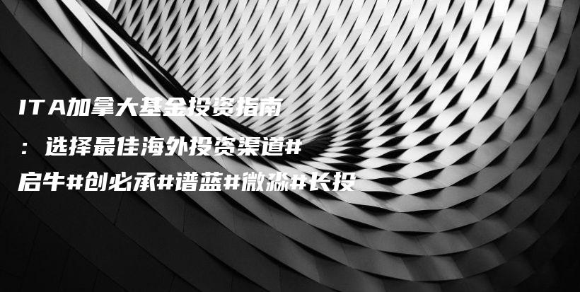 ITA加拿大基金投资指南：选择最佳海外投资渠道#启牛#创必承#谱蓝#微淼#长投插图