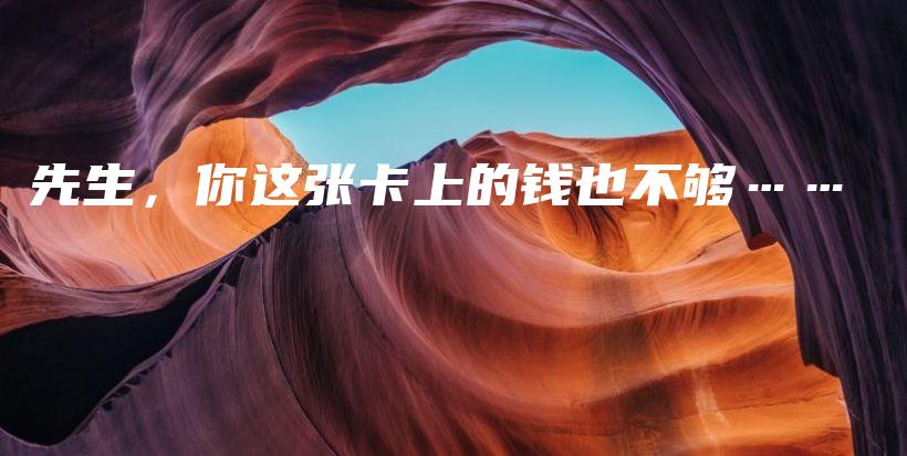 先生，你这张卡上的钱也不够……插图