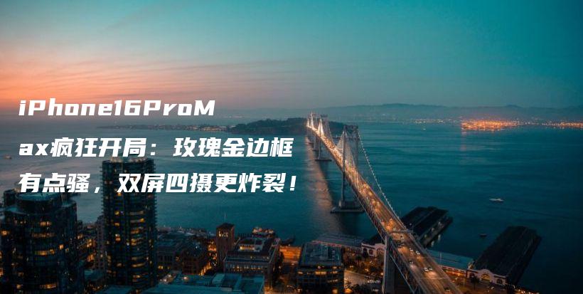 iPhone16ProMax疯狂开局：玫瑰金边框有点骚，双屏四摄更炸裂！插图