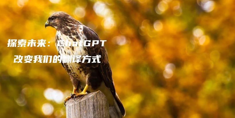 探索未来:ChatGPT 改变我们的翻译方式插图 探索未来:ChatGPT 改变我们的翻译方式插图