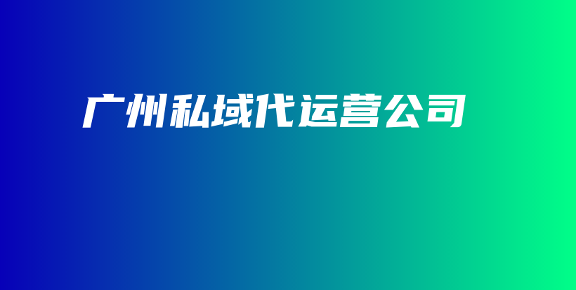 广州私域代运营公司插图