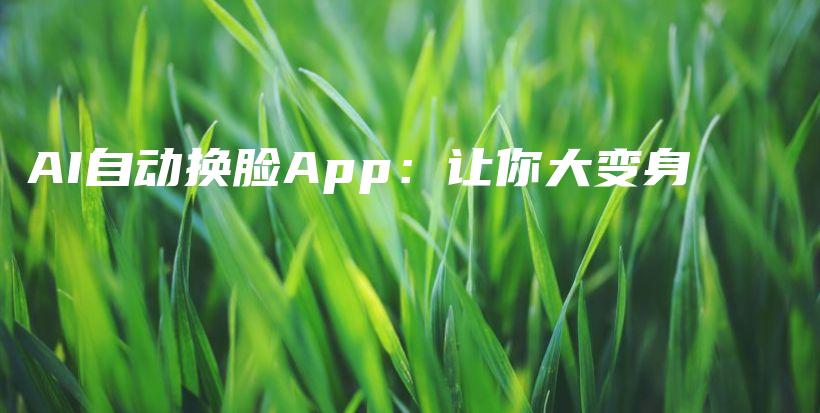 AI自动换脸App：让你大变身插图