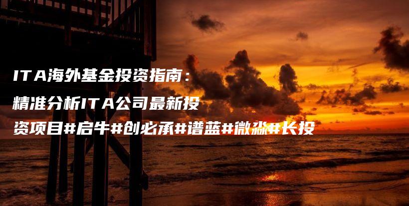 ITA海外基金投资指南：精准分析ITA公司最新投资项目#启牛#创必承#谱蓝#微淼#长投插图