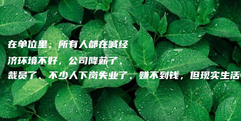 在单位里,所有人都在喊经济环境不好,公司降薪了、裁员了、不少人下岗失业了、赚不到钱,但现实生活中却没看到这些现象插图 在单位里,所有人都在喊经济环境不好,公司降薪了、裁员了、不少人下岗失业了、赚不到钱,但现实生活中却没看到这些现象插图