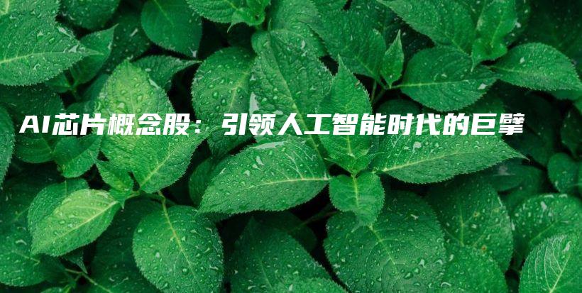 AI芯片概念股：引领人工智能时代的巨擘插图