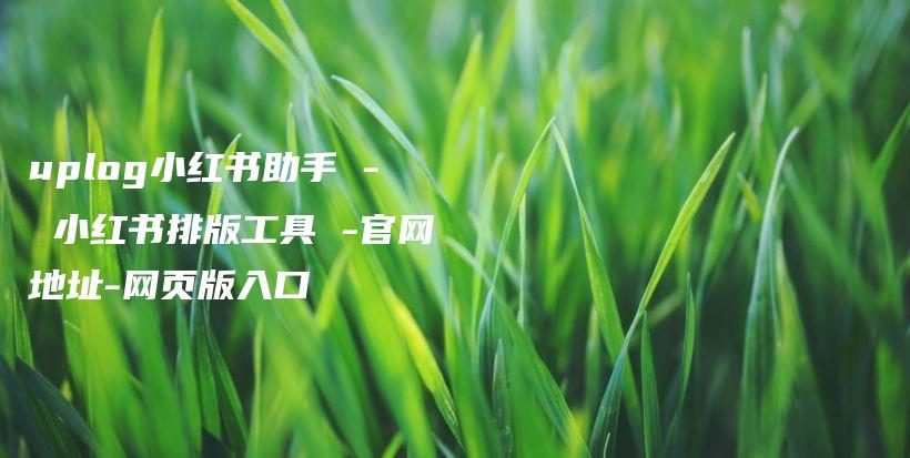 uplog小红书助手 – 小红书排版工具 -官网地址-网页版入口插图