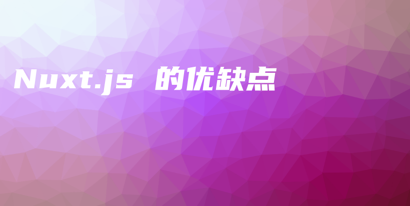 Nuxt.js 的优缺点插图