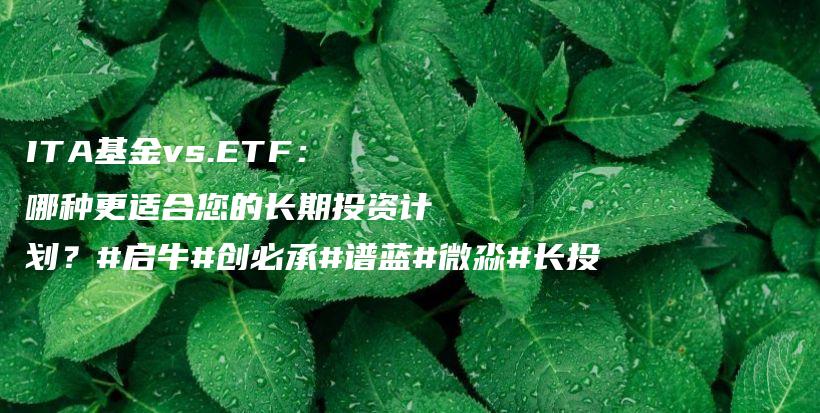 ITA基金vs.ETF：哪种更适合您的长期投资计划？#启牛#创必承#谱蓝#微淼#长投插图