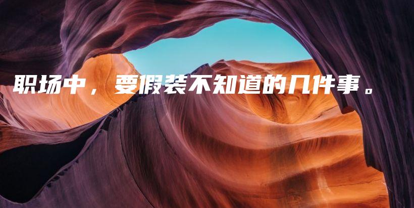 职场中，要假装不知道的几件事。插图