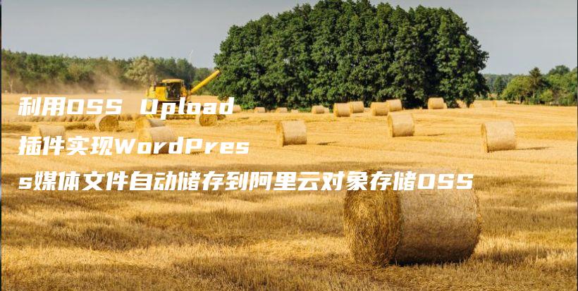 利用OSS Upload插件实现WordPress媒体文件自动储存到阿里云对象存储OSS插图