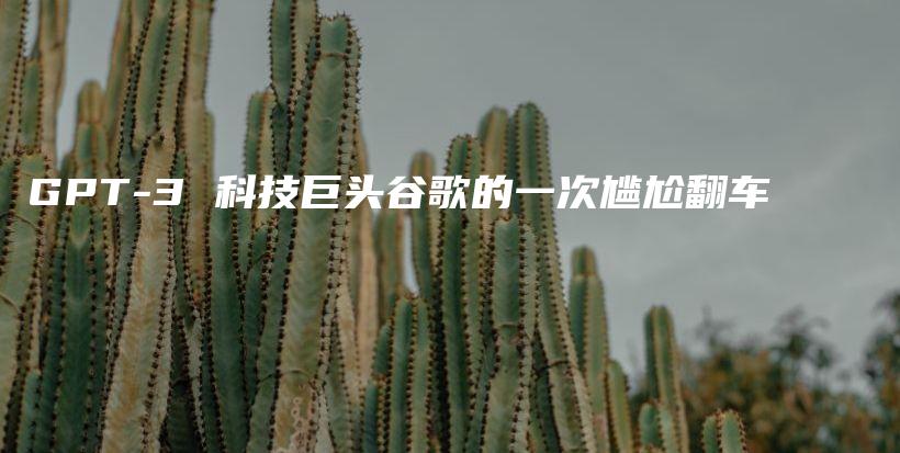 GPT-3 科技巨头谷歌的一次尴尬翻车插图